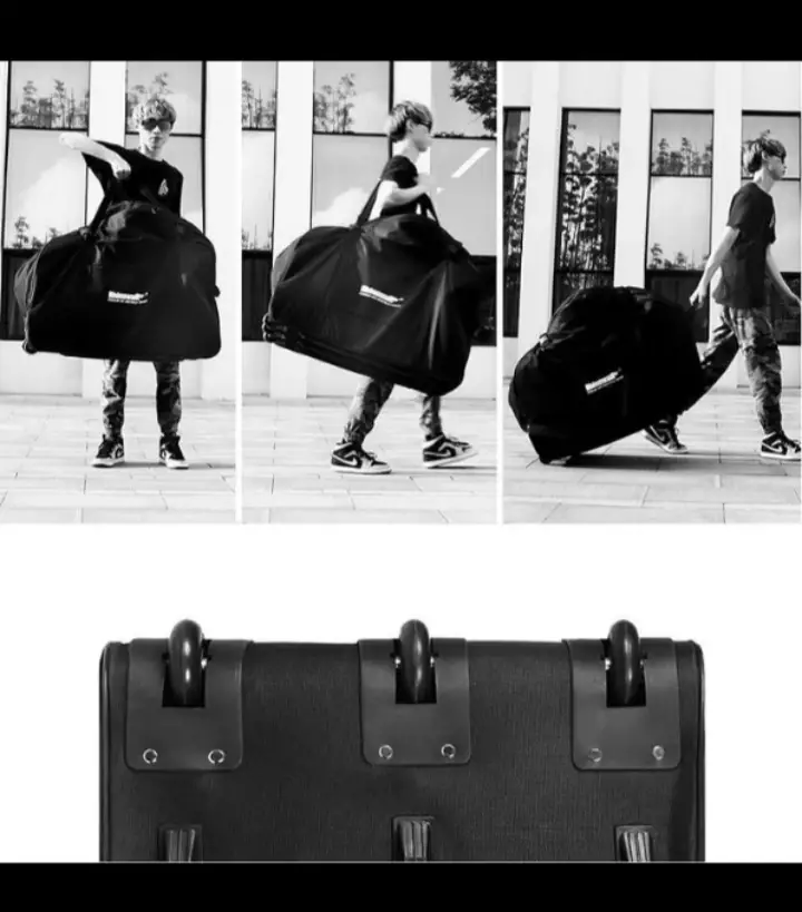 [Price: RM300] [COD @TTDI] [New/Rare] Original Rhinowalk Bi-fold 20 Inch Folding Bike Travel Luggage (3 roller wheel design)