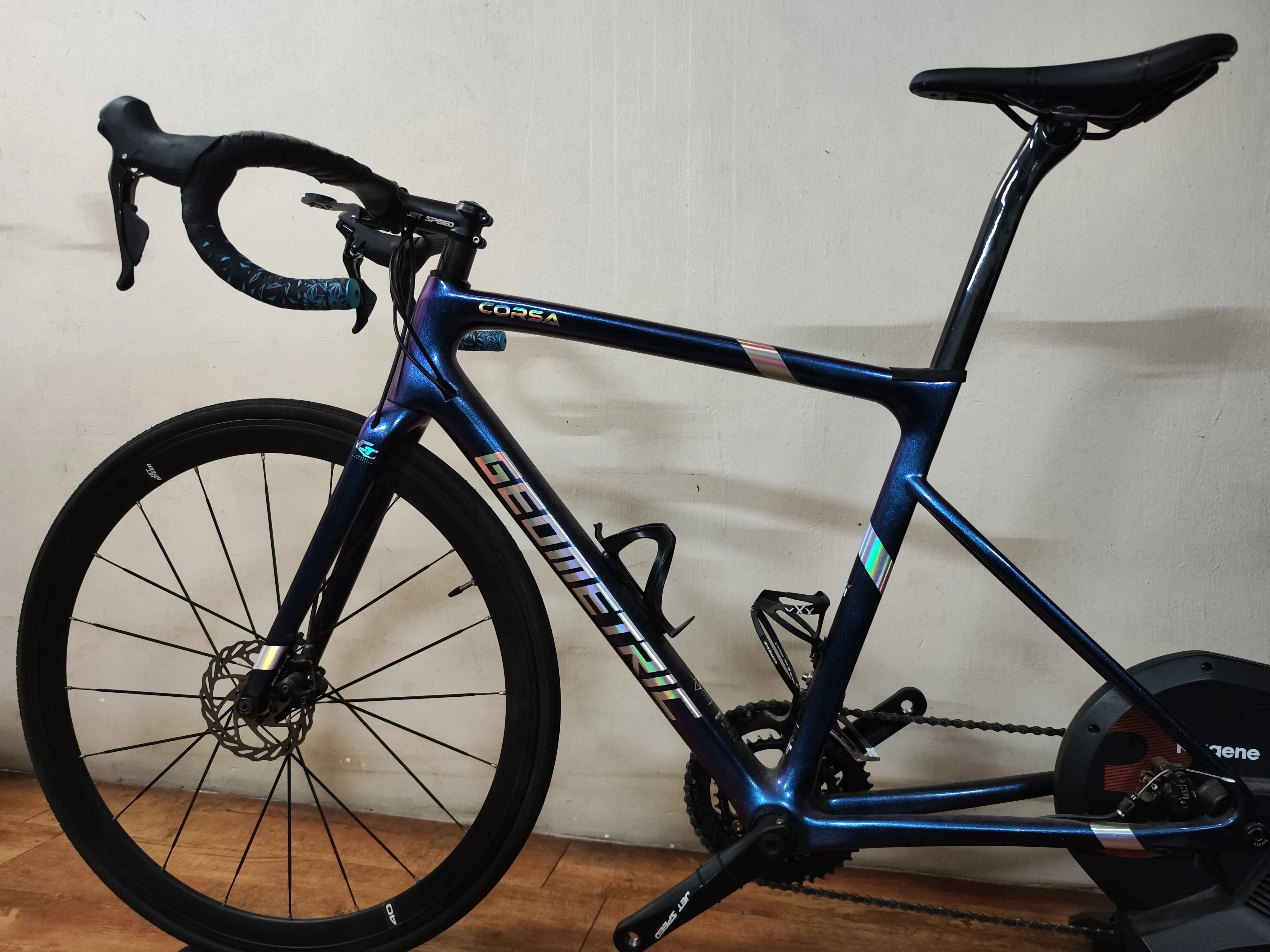 GEOMETRIC CORSA C DISC 105 R7000 Road bike 54cm..Magene T300 smart trainer