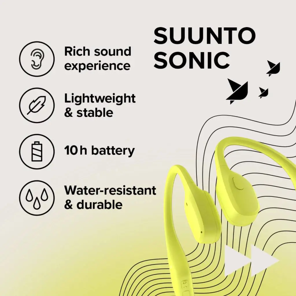 Suunto Sonic Bone conduction headphones with excellent sound quality