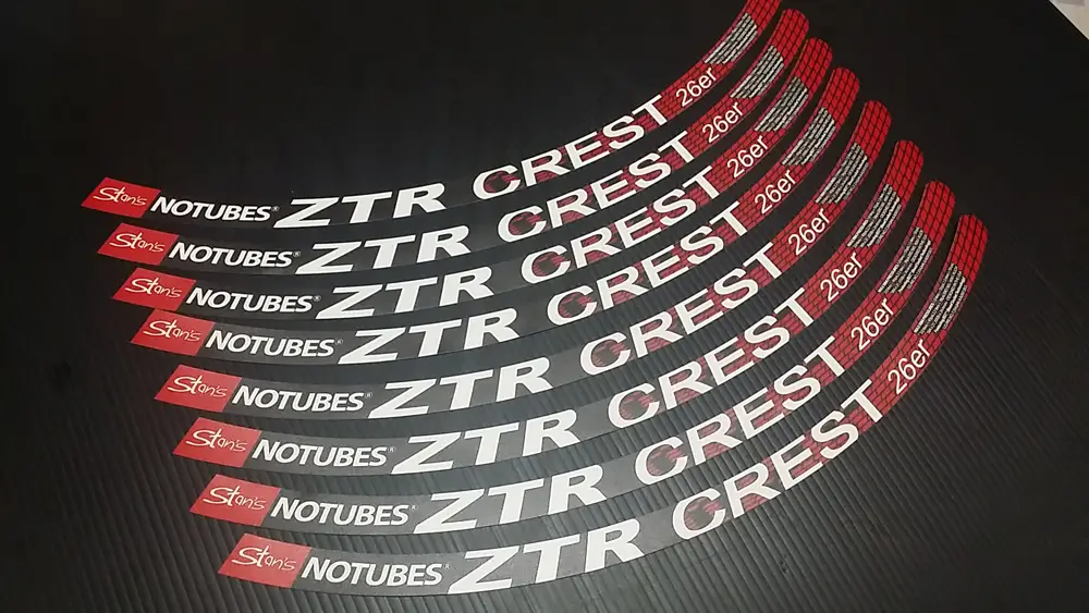 ZTR crest 2013 wheelset decal sticker set