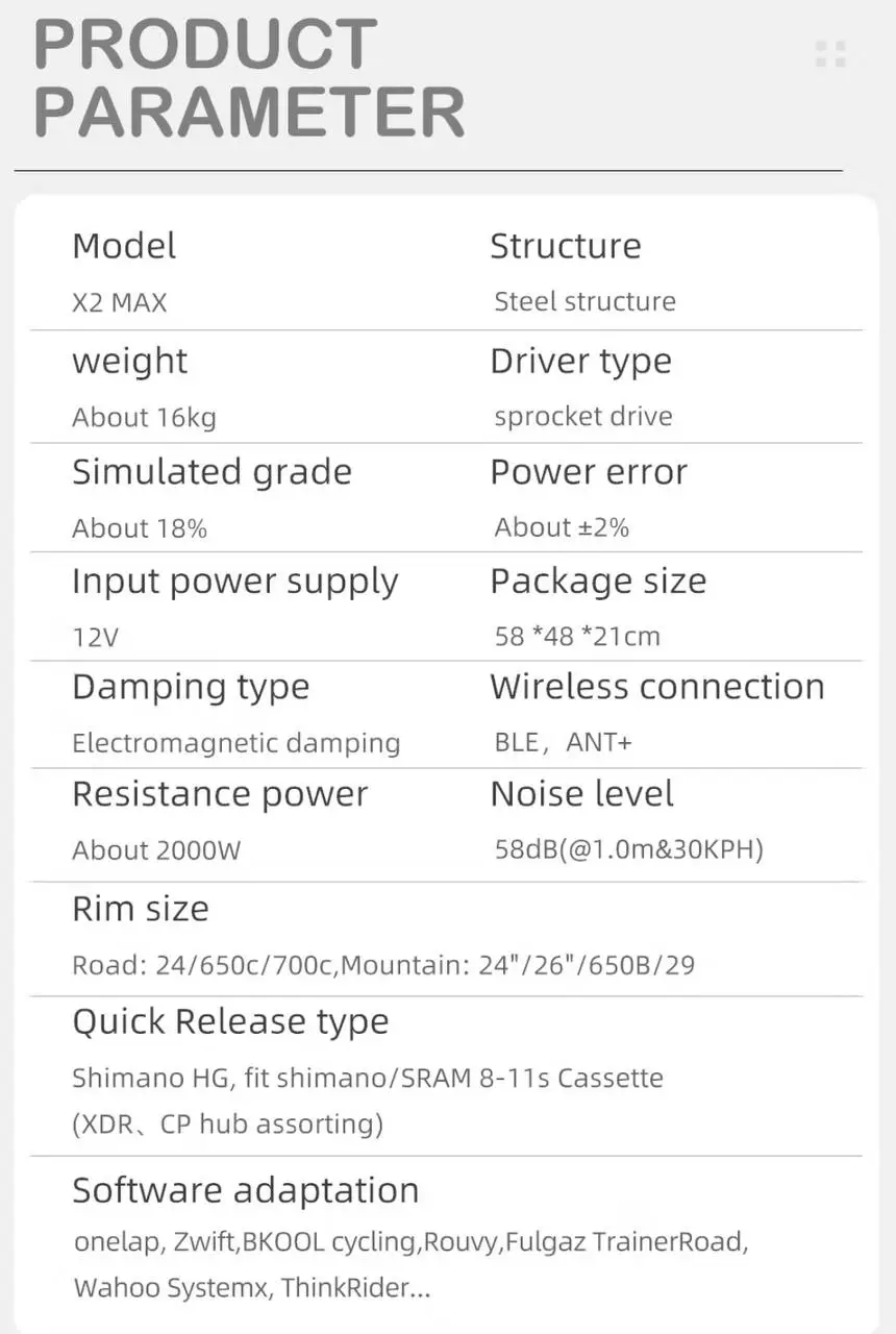 ThinkRider X2MAX Smart Bike Trainer MTB Road Bicycle Built-in Power Meter power meter Compatible
