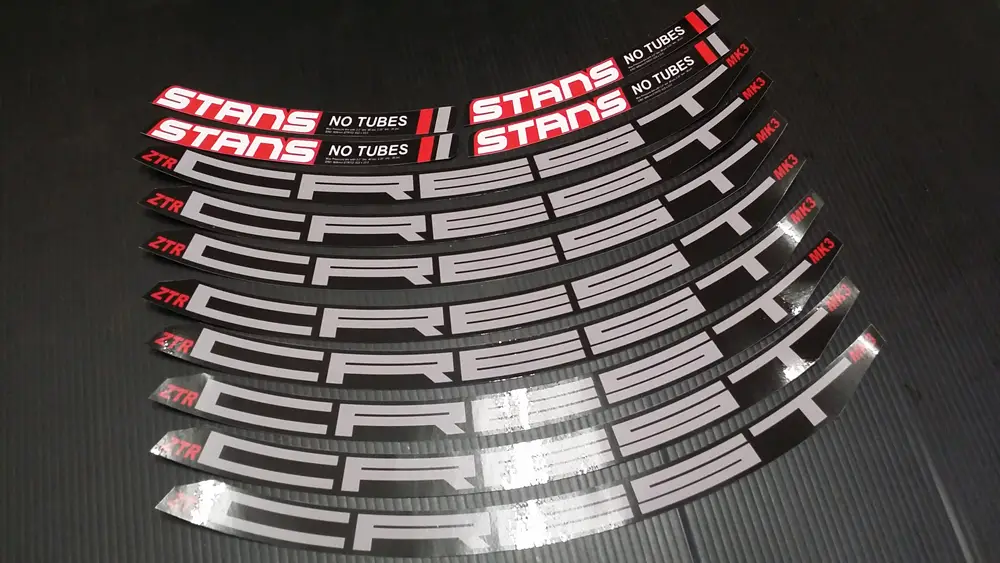 ZTR MK3 mtb wheelset decal sticker
