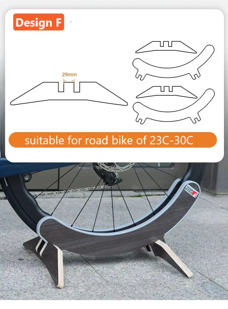 ThinkRider Wooden Bicycle Stand / Bike Stand For 16-24/ 26-29/700C Road Mountain Bike Rack Holder
