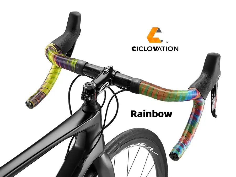 Ciclovation Premium Bar Tape - Halo Touch Blooming red Gold Mine Irradiant Violet Rainbow Storm Cloud