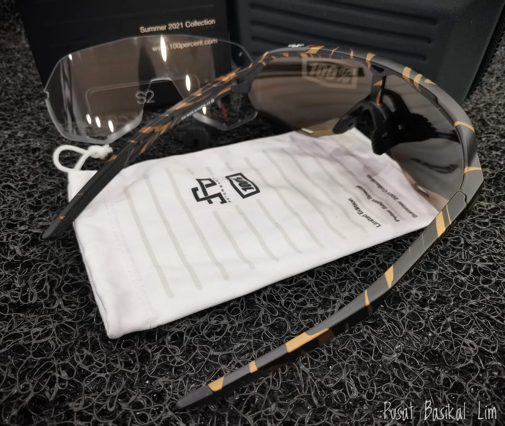 Ride 100 % S2 Peter Sagan LE Metallic Gold Flake HiPER Gold Mirror Lens