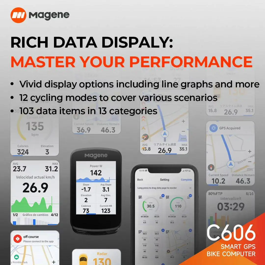 MAGENE C606 Smart GPS Bike Computer