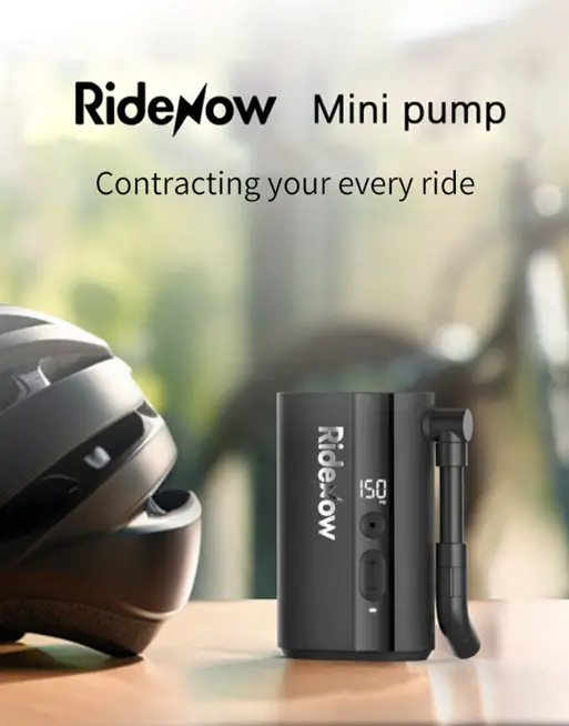 Ridenow Portable Mini Electric Pump 150Psi MTB & Road Bike 5000mAh