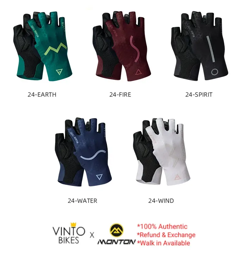 MONTON FINGERLESS CYCLING GLOVES 24 ELEMENT