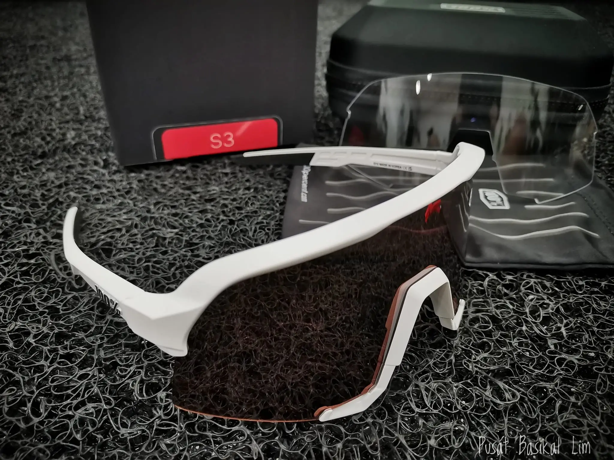 Ride 100% S3 Matte White -  Hiper Silver Mirror Lens