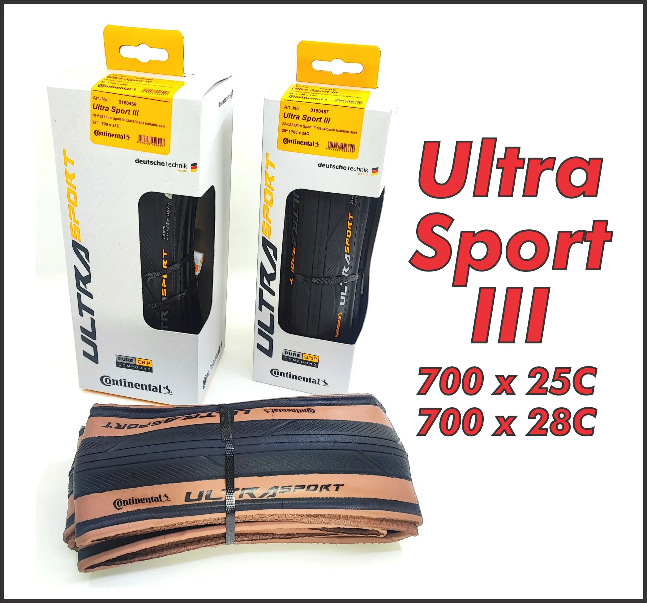 Road Tire ULTRA Sport 3 Continental 700 Ã— 28C Tayar Road Bicycle RB Tyre Clincher Foldable Box Packi