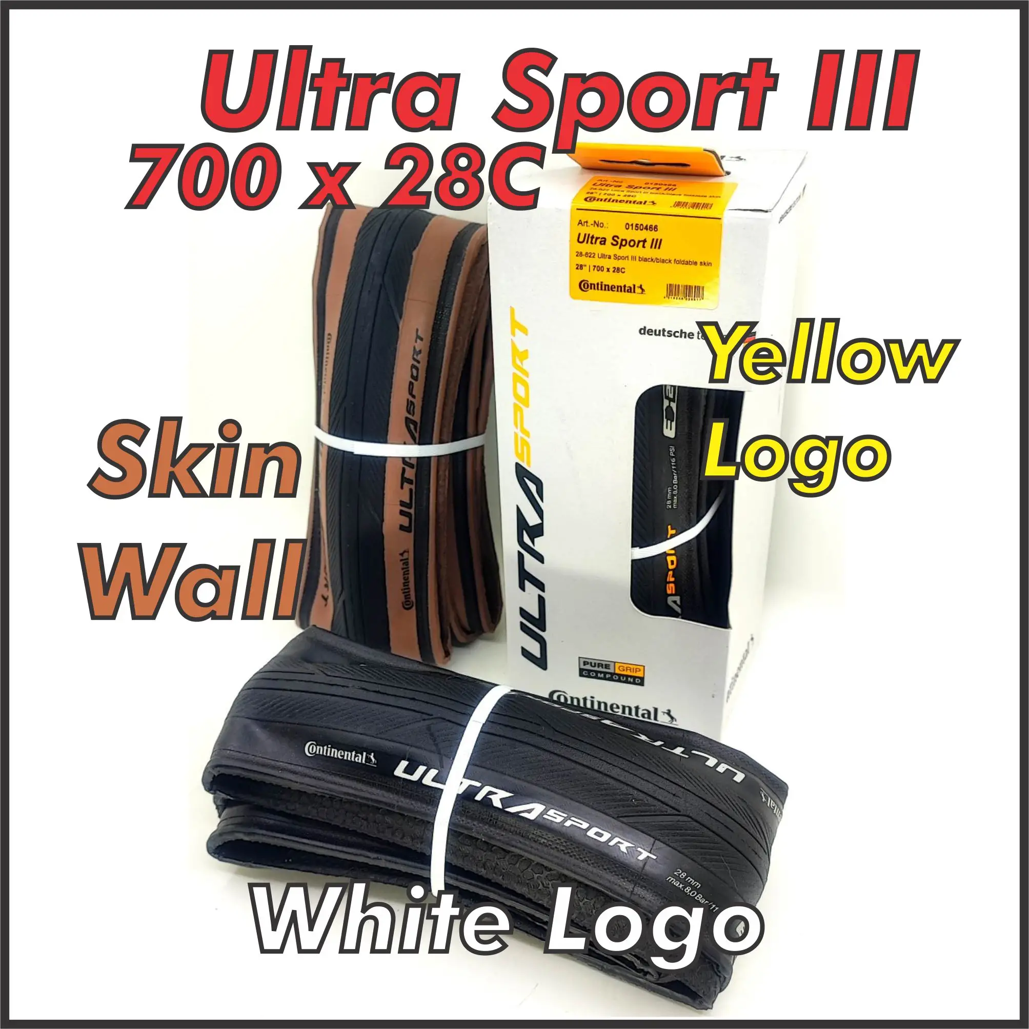 Road Tire ULTRA Sport 3 Continental 700 Ã— 28C Tayar Road Bicycle RB Tyre Clincher Foldable Box Packi