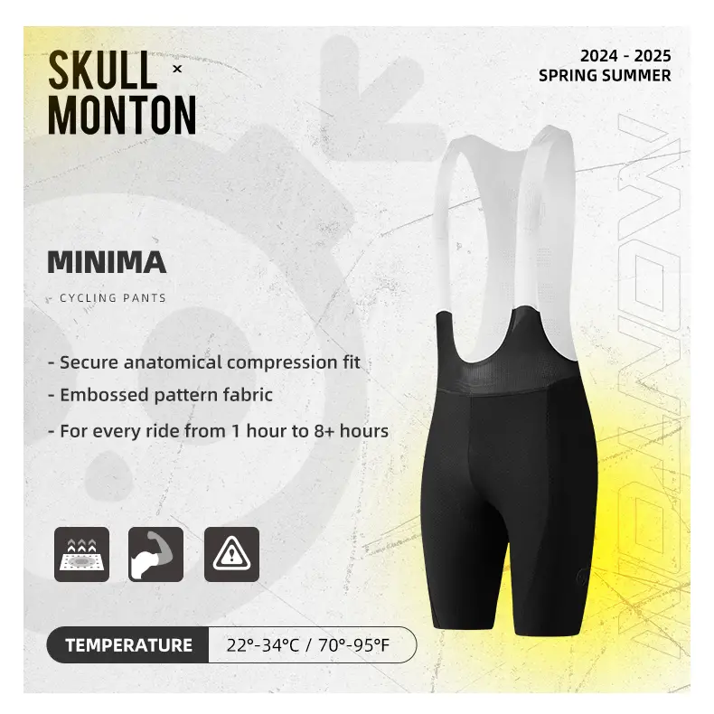 MONTON MENS SKULL BIB SHORTS MINIMA