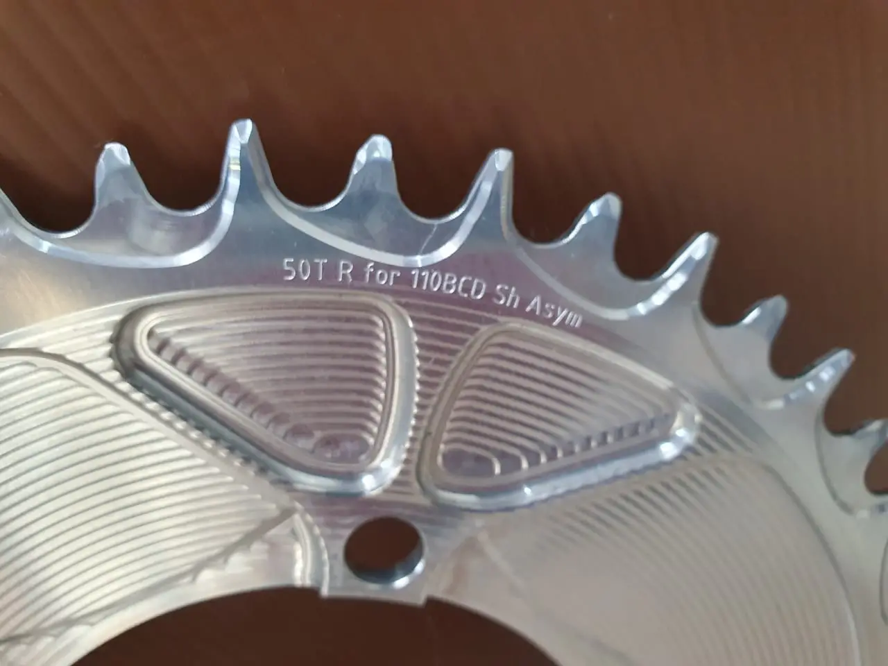 Alugear Custom 1X Chainring 50T for 11 speed Shimano crank (Imported from Spain).