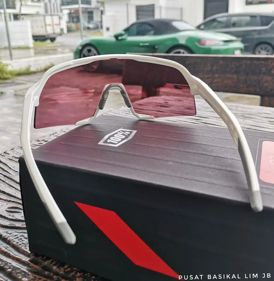 Ride 100% S3 Soft Tact White -  Hiper Red Multilayer Mirror Lens.