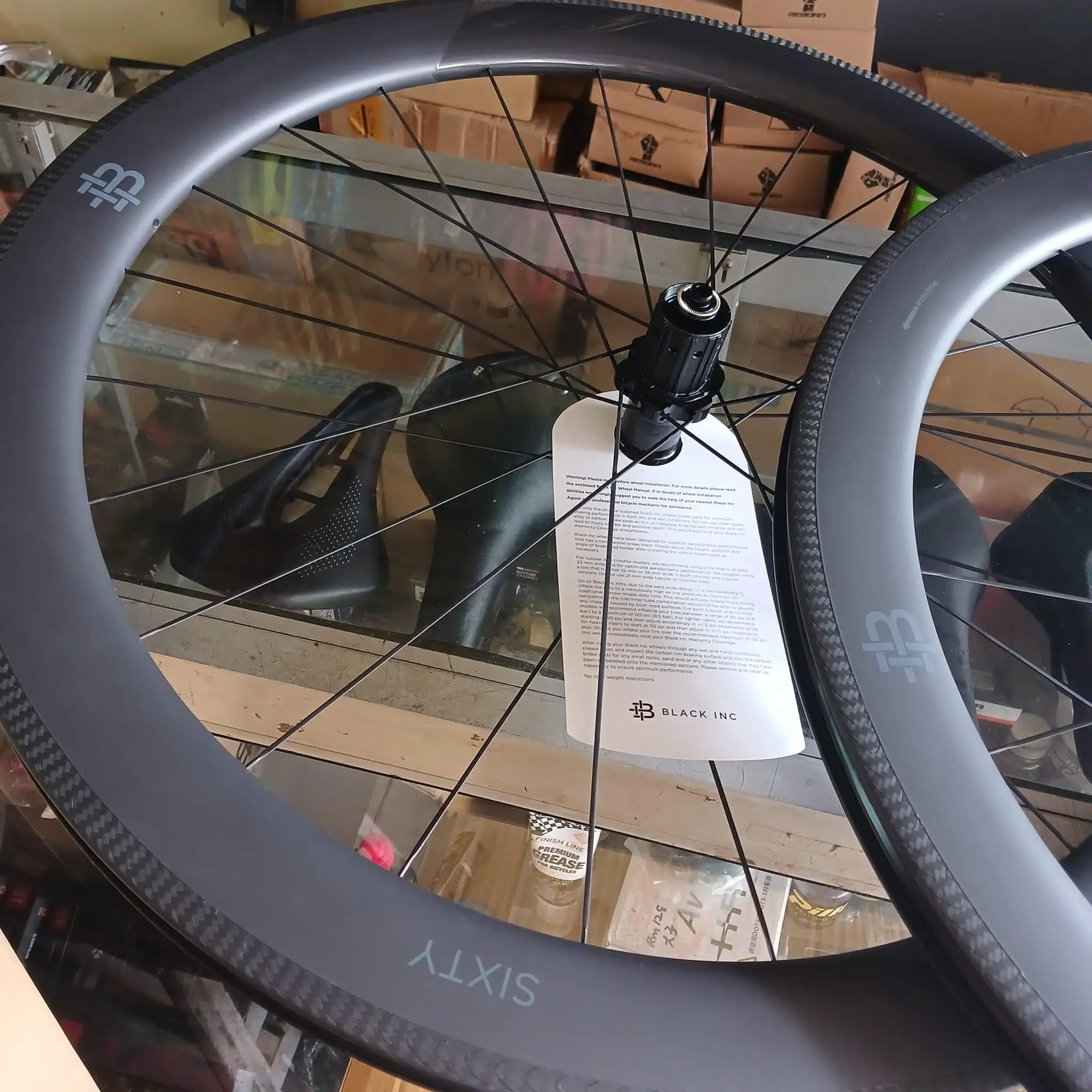 Black Inc 60mm Clincher Wheelset-Rim Brake-free pos w.m