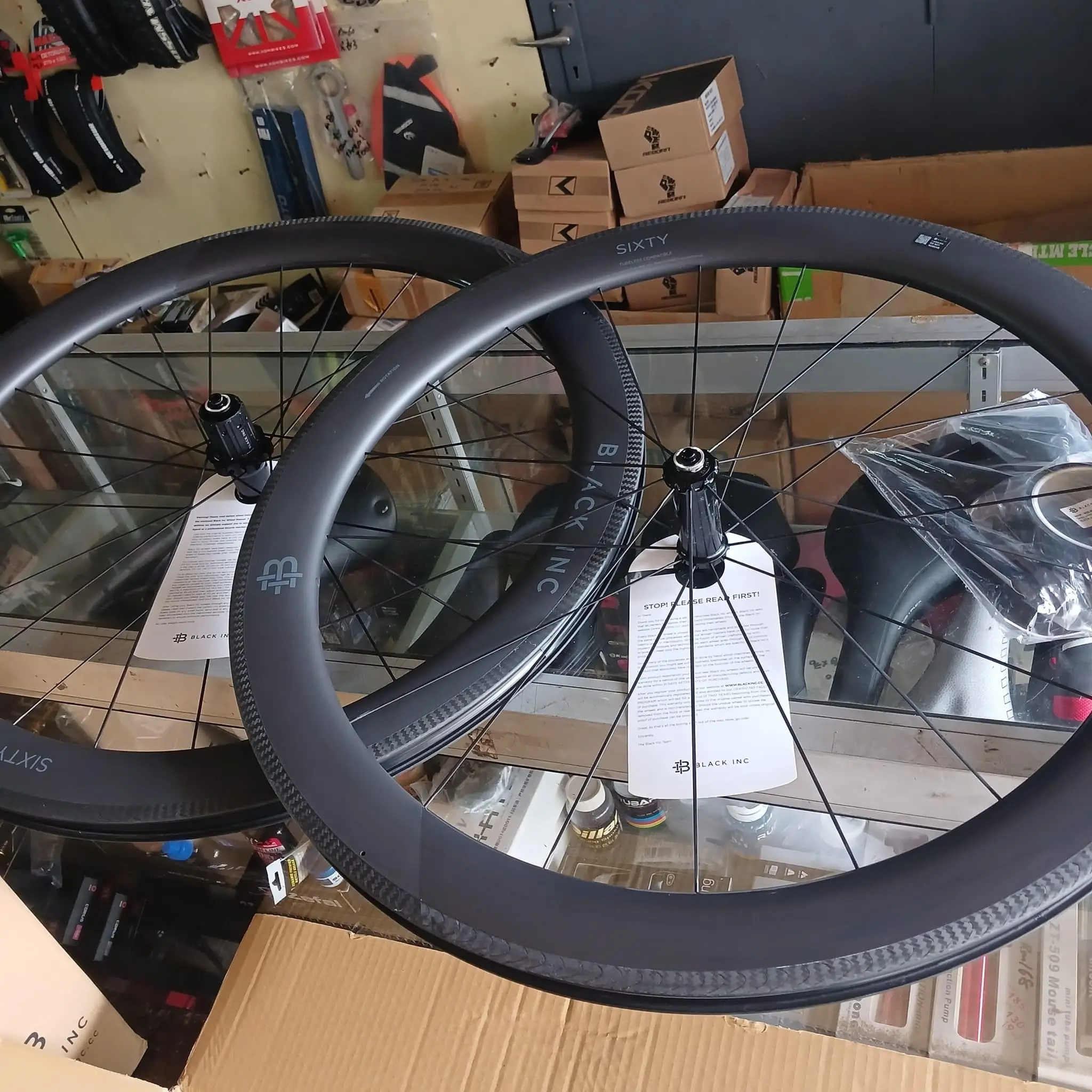 Black Inc 60mm Clincher Wheelset-Rim Brake-free pos w.m