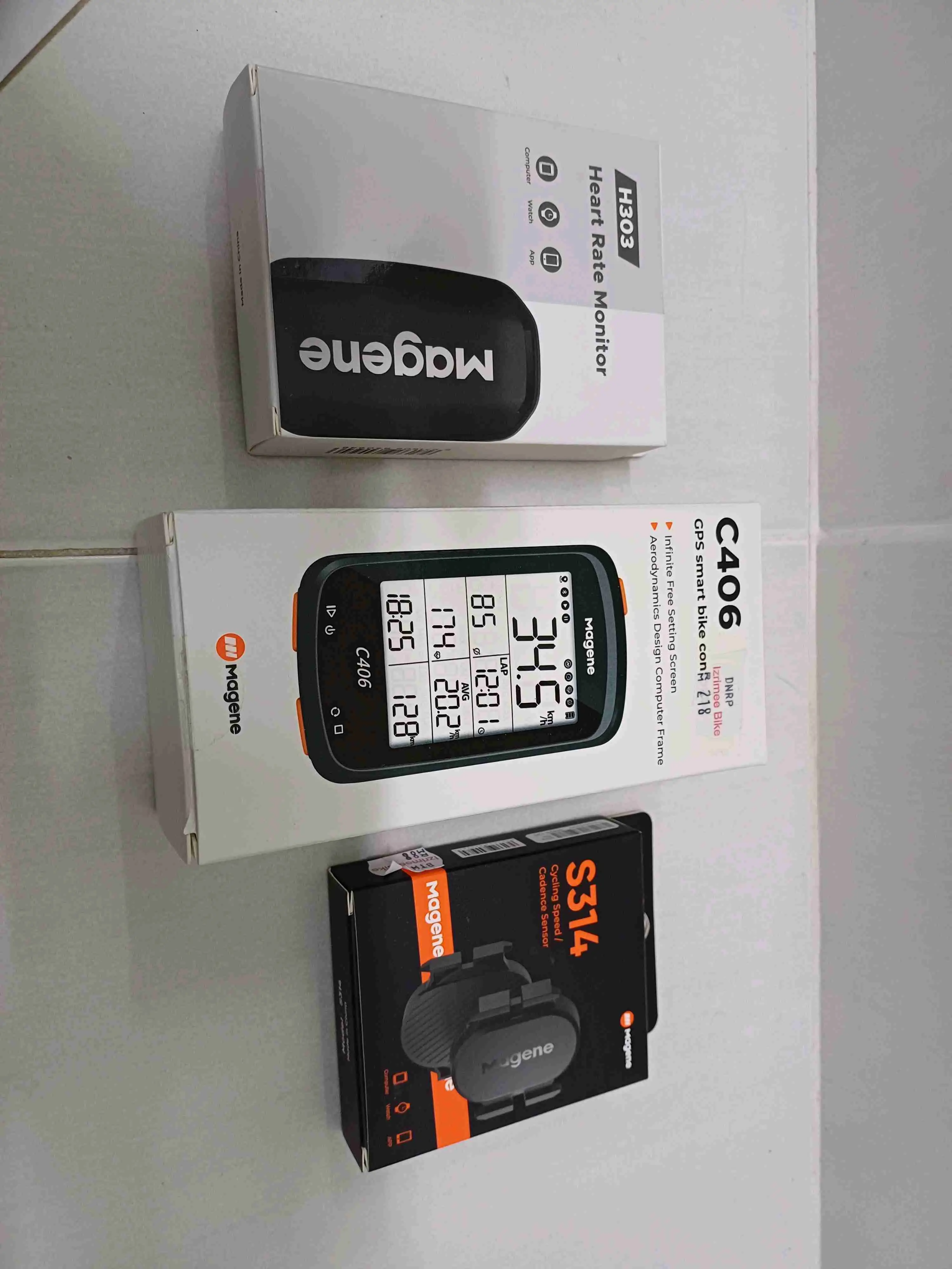 Magene GPS Smart Bike Computer Cadence Sensor & Heart Rate Monitor