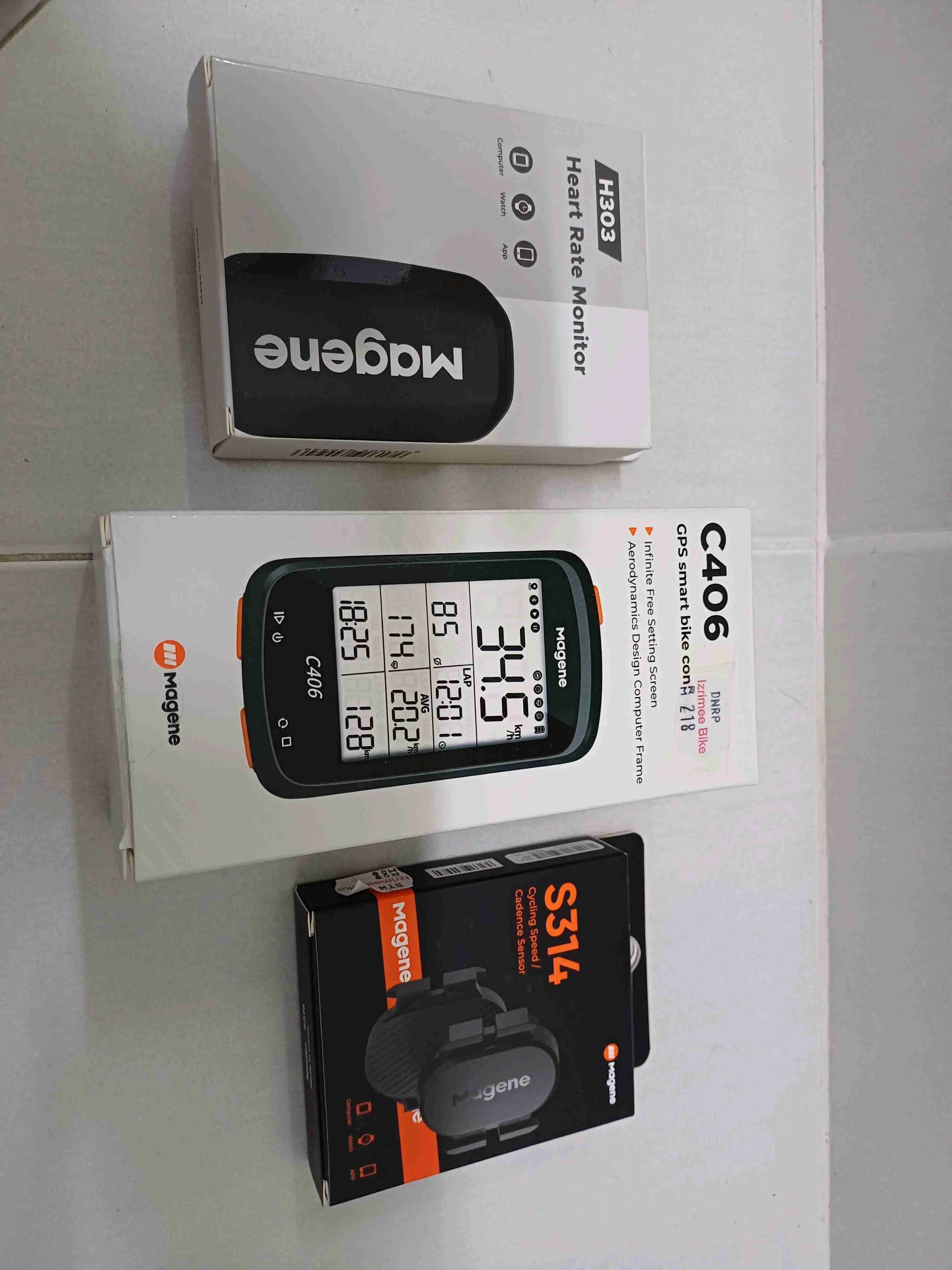 Magene GPS Smart Bike Computer Cadence Sensor & Heart Rate Monitor