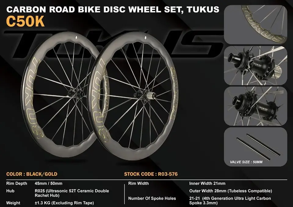 Tukus C50K Carbon Wheelset