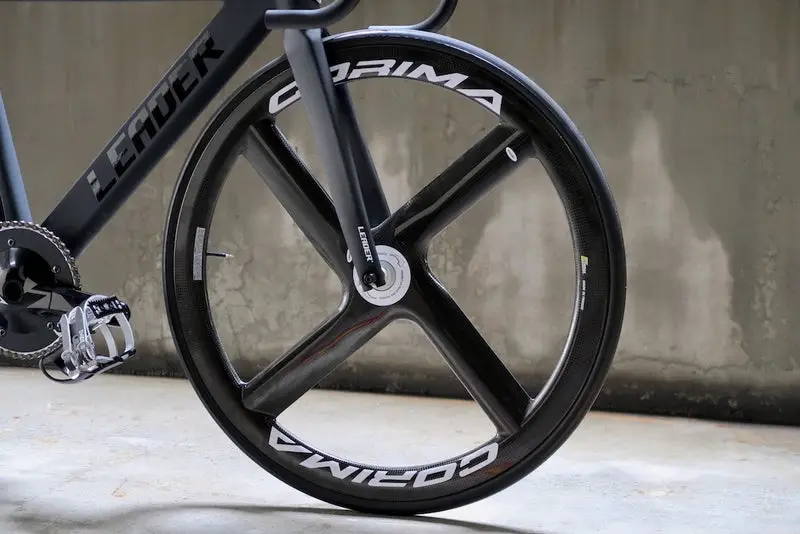 🌍CORIMA TRACK 4 Spoke Ceramic TUBULAR Front Wheel Only.🌍W/Challenge TUBULAR tires👍