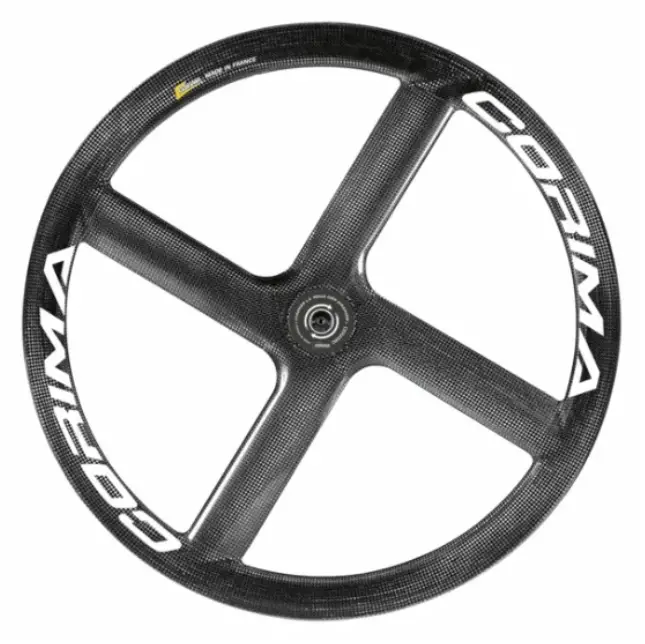 🌍CORIMA TRACK 4 Spoke Ceramic TUBULAR Front Wheel Only.🌍W/Challenge TUBULAR tires👍