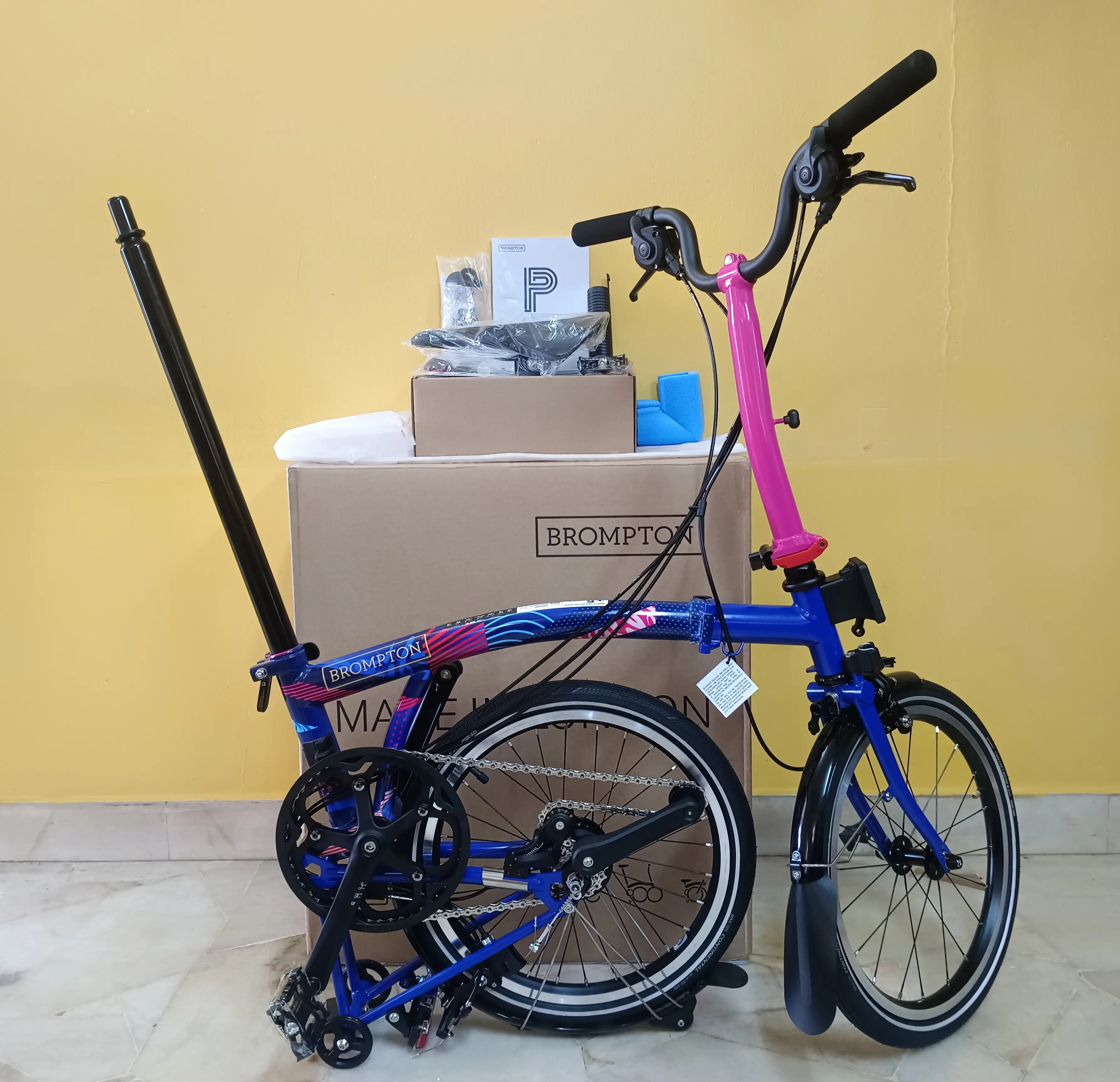 Brompton Team GB - Paris Edition 2024 - P line - 12 Speed - F&R lights - Brooks C17 - Brand New ( Ready Stock KL ) While stock last