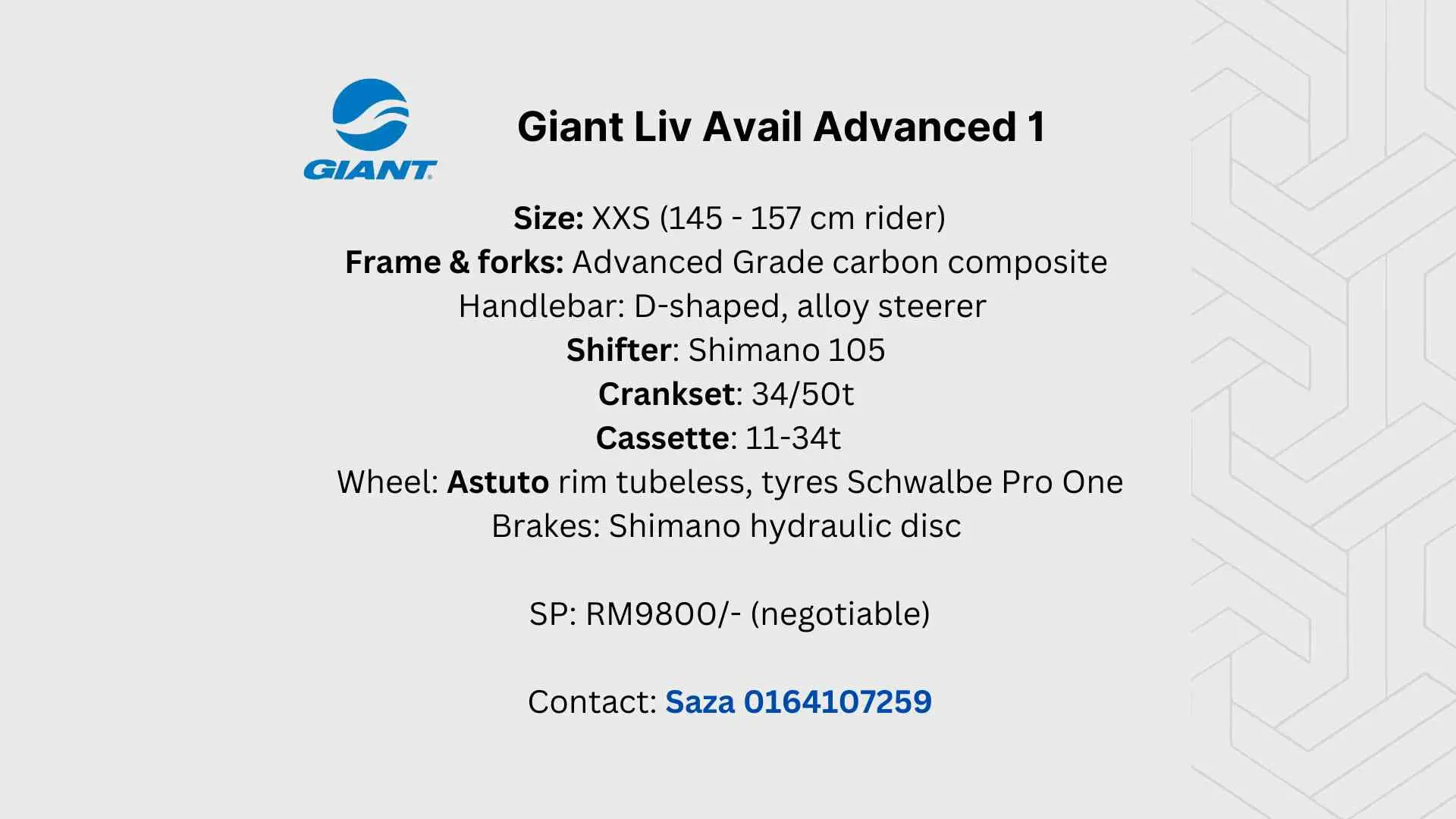 Roadbike Giant Avail Liv Advance 1