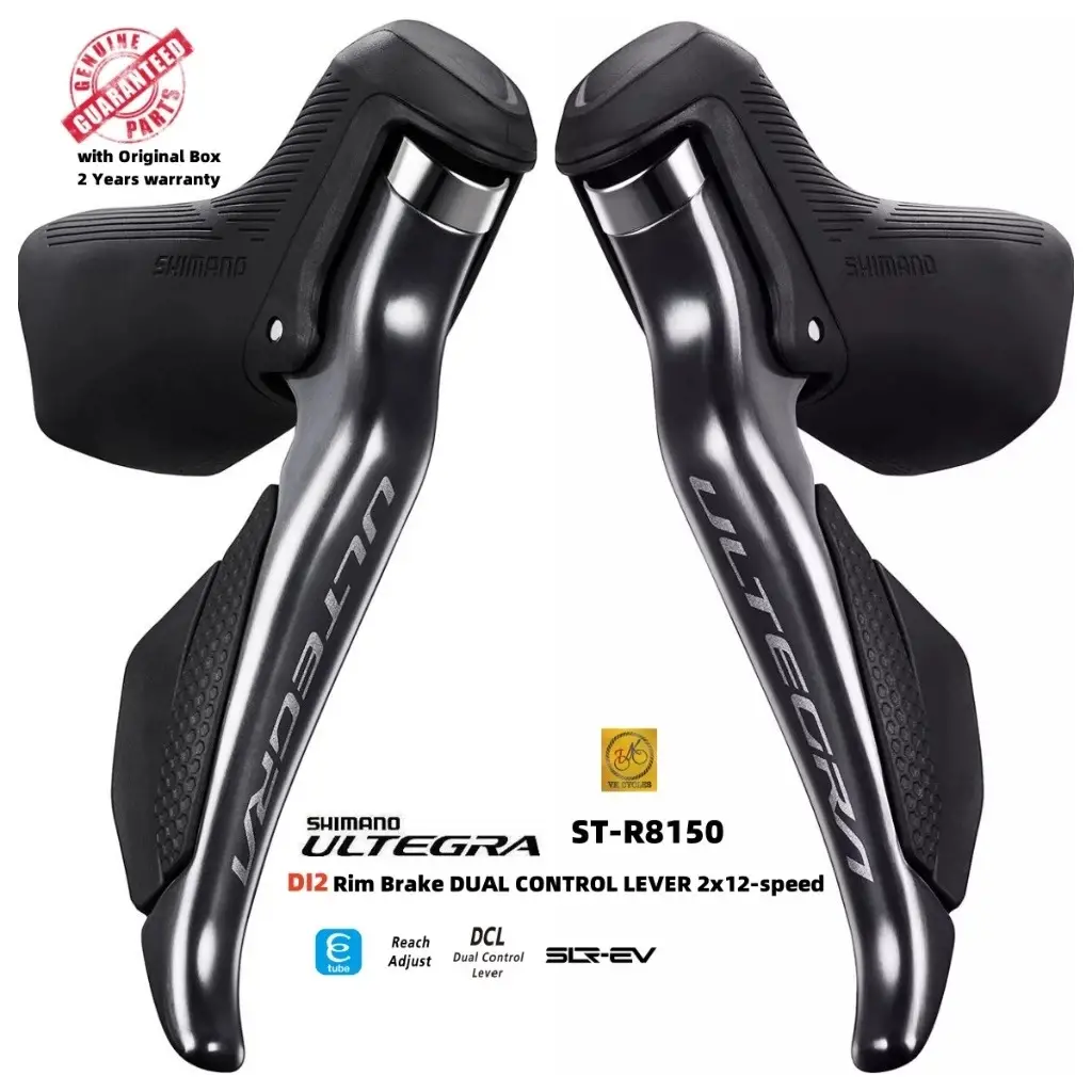 GENUINE - SHIMANO ULTEGRA Di2 R8150 SHIFTER Rim Brake DUAL CONTROL LEVER 2x12-speed ST-R8150-R ST-R8150-L