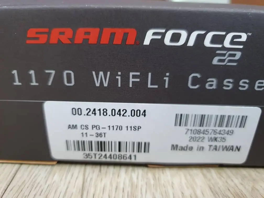 SRAM Force CS PG-1170 11 speed WiFli cassette 11-36T