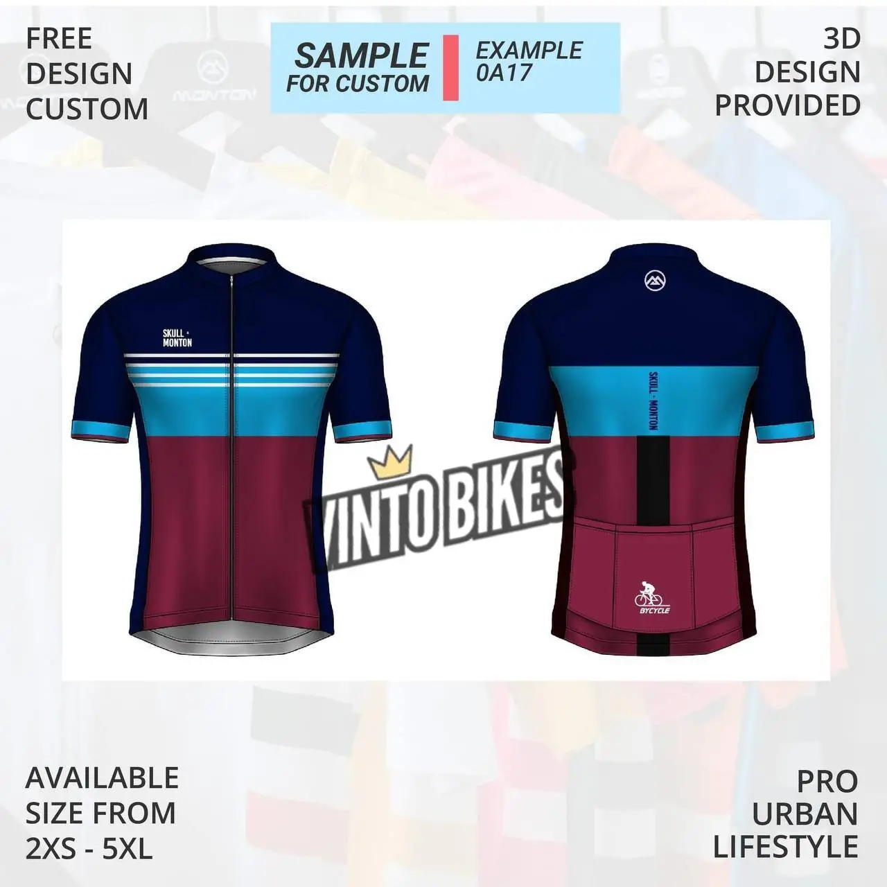 VINTO BIKES x MONTON Customized Cycling Jerseys Monton Custom made  Jerseys , Bib, Trisuit FREE Design 3D design provided