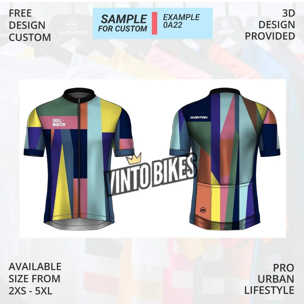 VINTO BIKES x MONTON Customized Cycling Jerseys Monton Custom made  Jerseys , Bib, Trisuit FREE Design 3D design provided