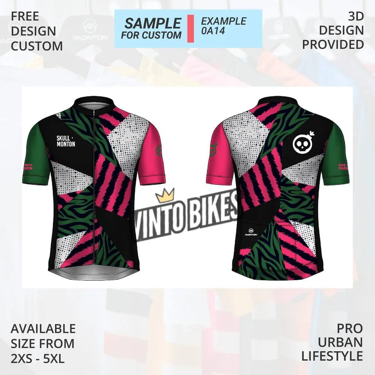 VINTO BIKES x MONTON Customized Cycling Jerseys Monton Custom made  Jerseys , Bib, Trisuit FREE Design 3D design provided