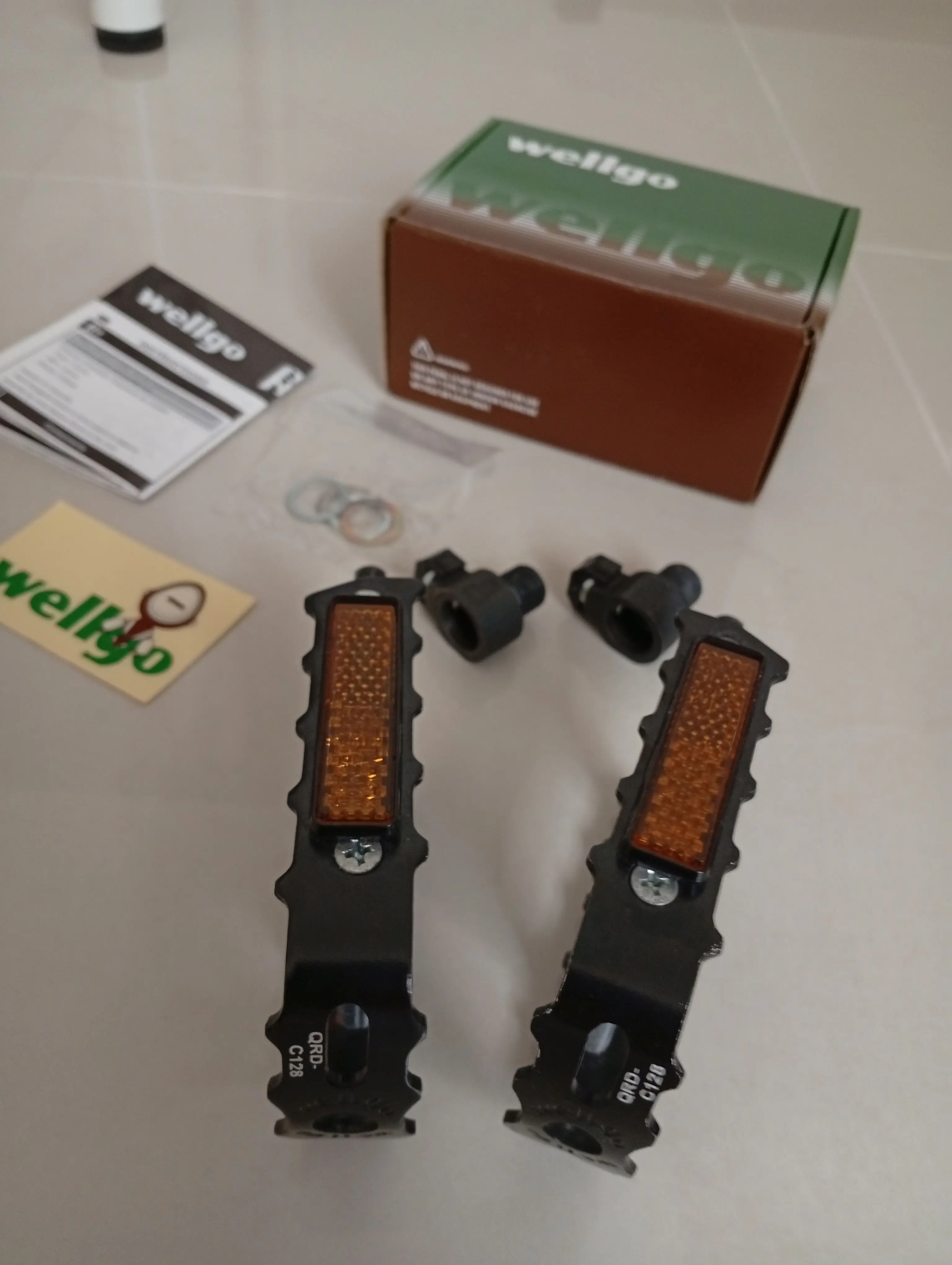 [Price: RM90] [Pre-owned 9/10] Original WELLGO Quick Release Ball Bearing Pedal (QRD-C128B)