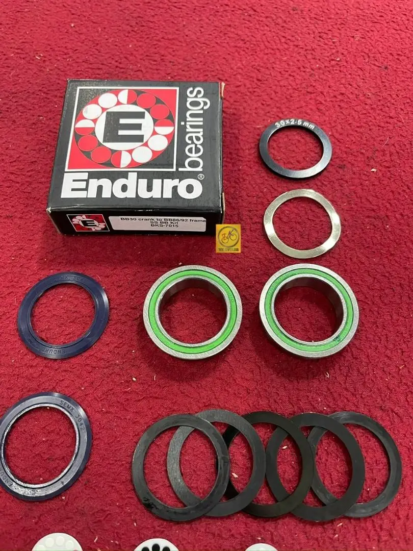 ENDURO BB30 440C CRANK TO BB86/92 30mm FRAME Bottom Bracket BKS7015 SS BB Kit Press-in 41mm Flanged, Double-Row bearing