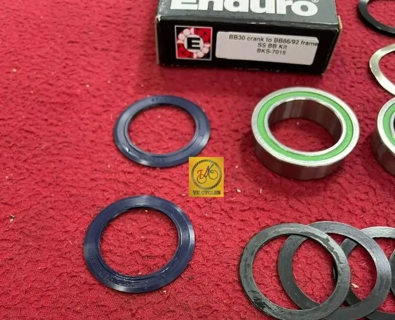 ENDURO BB30 440C CRANK TO BB86/92 30mm FRAME Bottom Bracket BKS7015 SS BB Kit Press-in 41mm Flanged, Double-Row bearing
