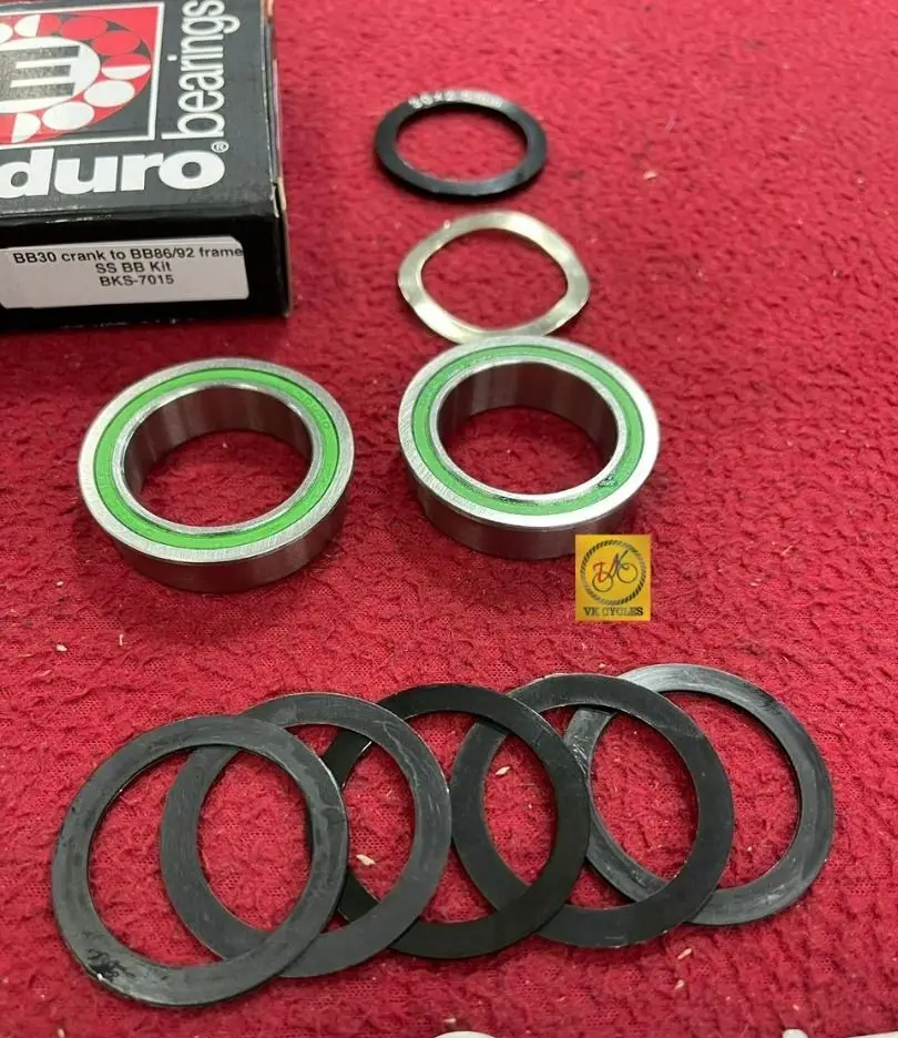 ENDURO BB30 440C CRANK TO BB86/92 30mm FRAME Bottom Bracket BKS7015 SS BB Kit Press-in 41mm Flanged, Double-Row bearing