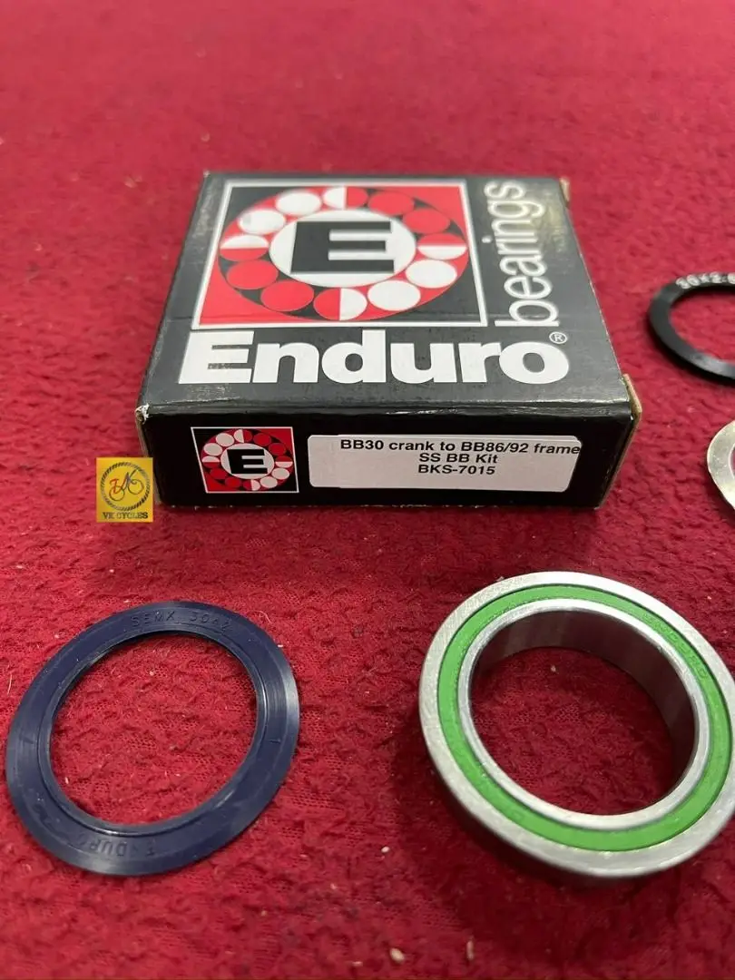ENDURO BB30 440C CRANK TO BB86/92 30mm FRAME Bottom Bracket BKS7015 SS BB Kit Press-in 41mm Flanged, Double-Row bearing