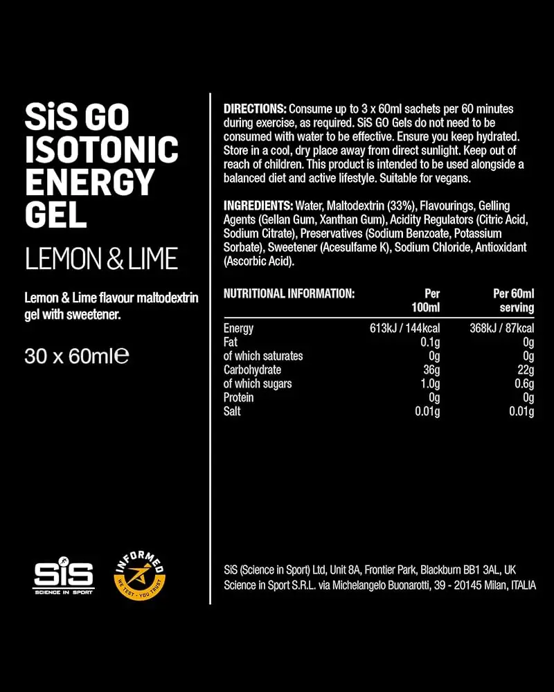 SIS ISOTONIC ENERGY 60ML (BUY 1 FREE 1)
