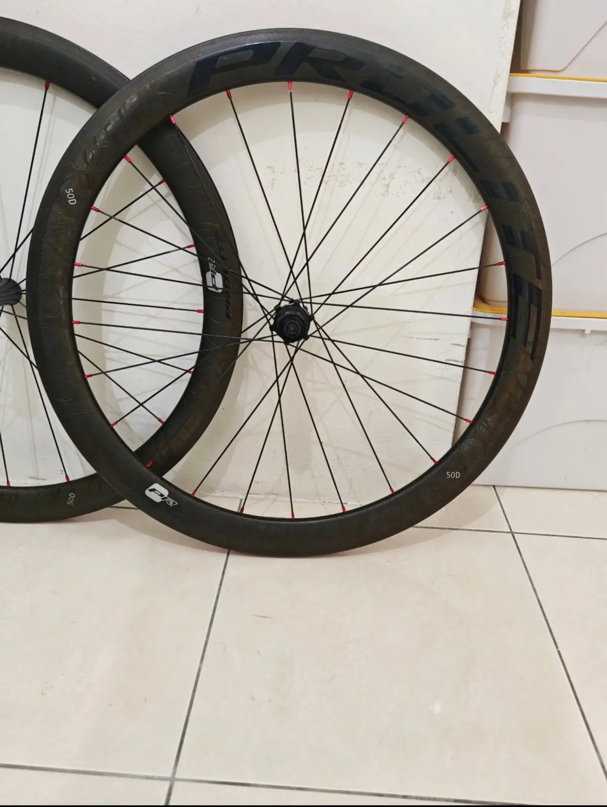 ProLite Carbon Wheelset (50mm) Clincher; Shimano Bodyhub - Brand New !!!
