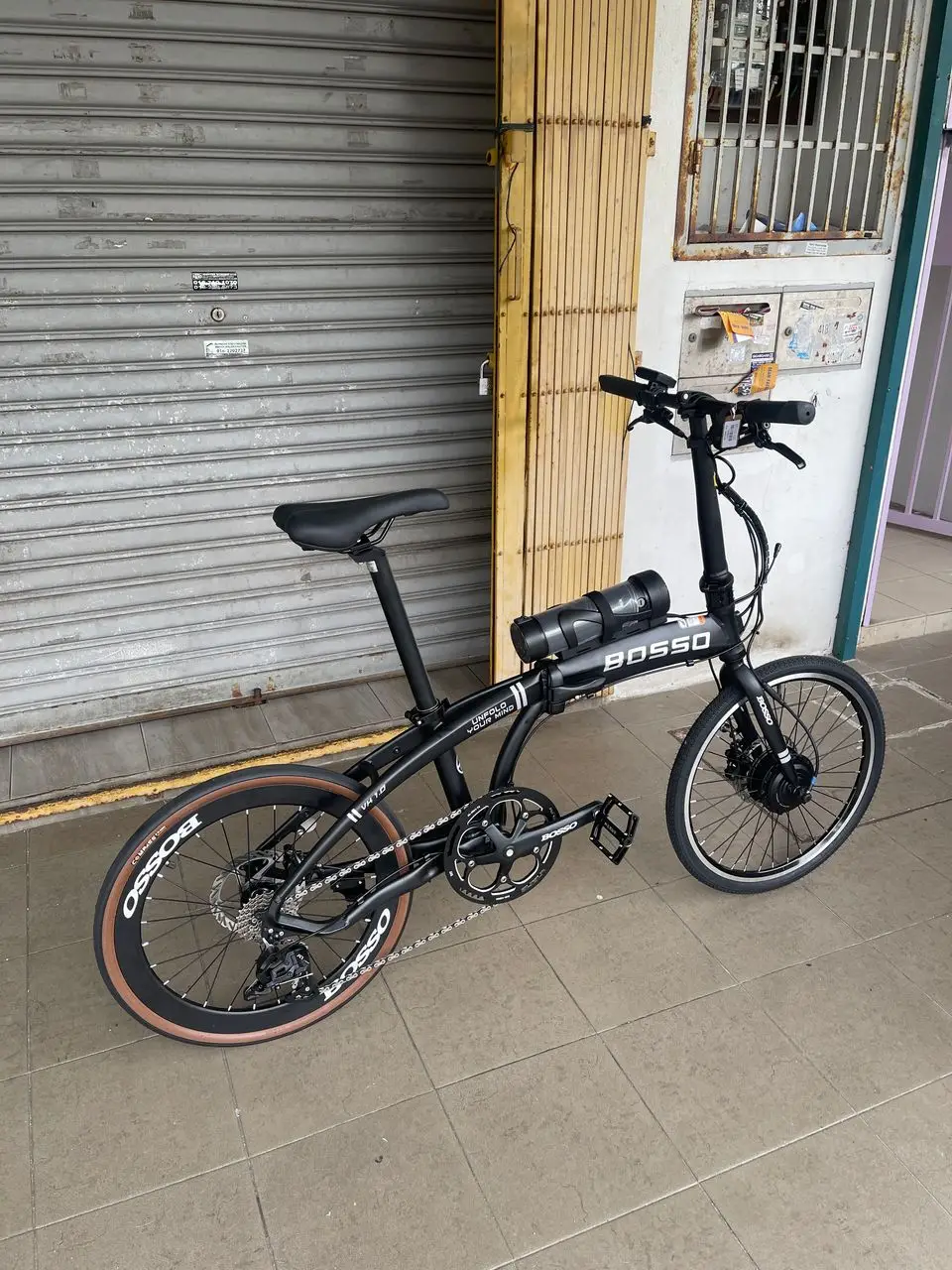 BOSSO Electric Folding bike 60km Max assis 28+km/h 20x1.3/8 (451) Hydraulic brake Outdoor bicycle Cycling dewasa adult