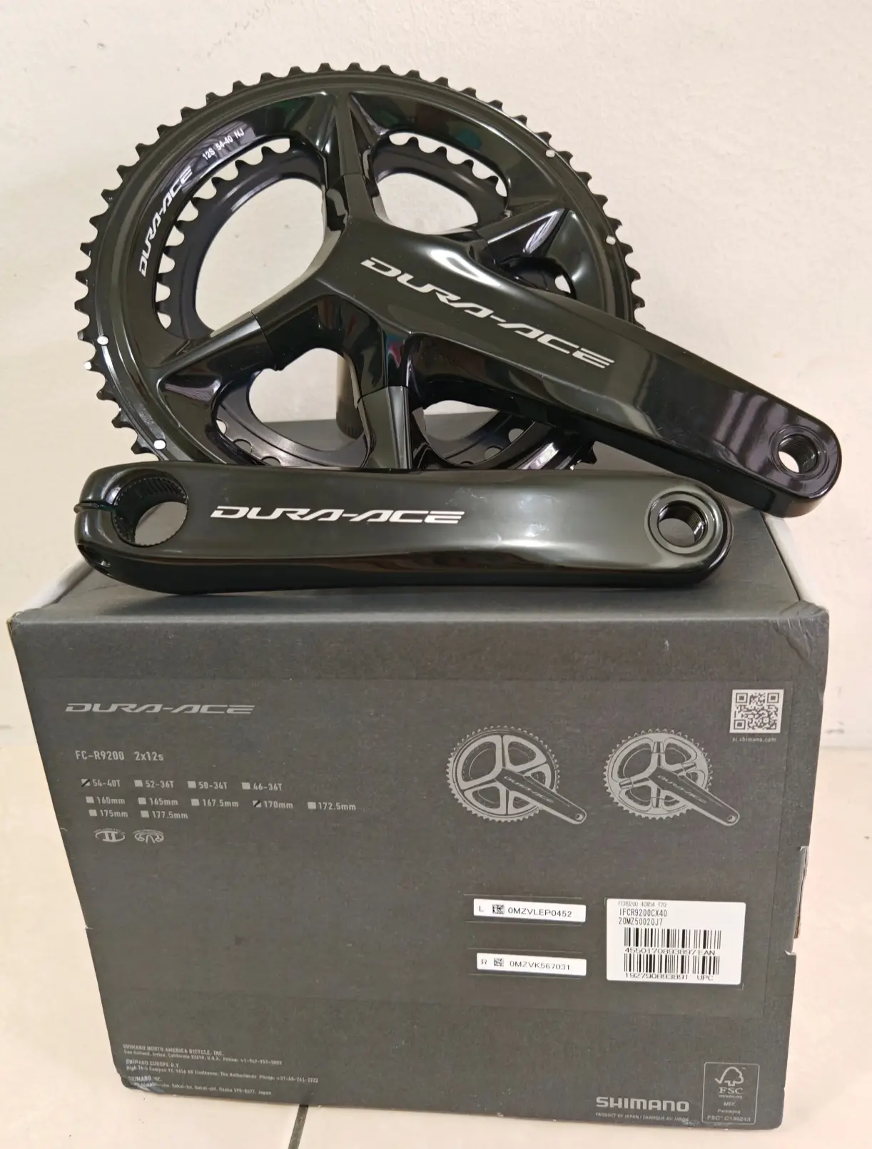 Shimano Dura Ace Crankset -R9200- (54/40T;170mm) - (Brand New)