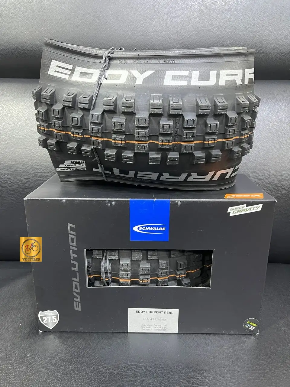 SCHWALBE EDDY CURRENT TIRE 27.5X2.6 29X2.6 REAR FRONT E50 ADDIX SOFT TLB Tubeless SUPER Ground SUPER Trail MTB Black