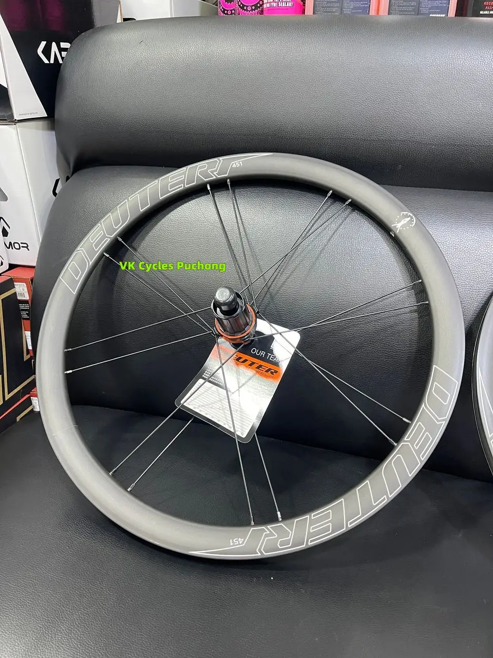 DEUTER 20 inch Alloy WHEELSET 451 QR 100/135mm centre lock 9sp 10sp 11sp - 30mm profile for folding bike - 1.3kg