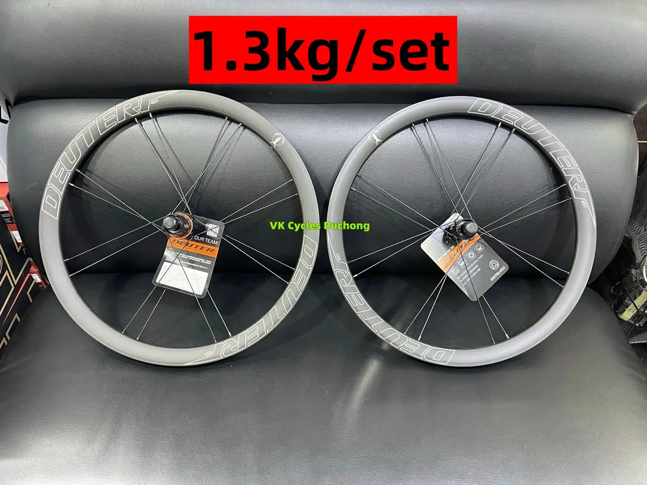 DEUTER 20 inch Alloy WHEELSET 451 QR 100/135mm centre lock 9sp 10sp 11sp - 30mm profile for folding bike - 1.3kg