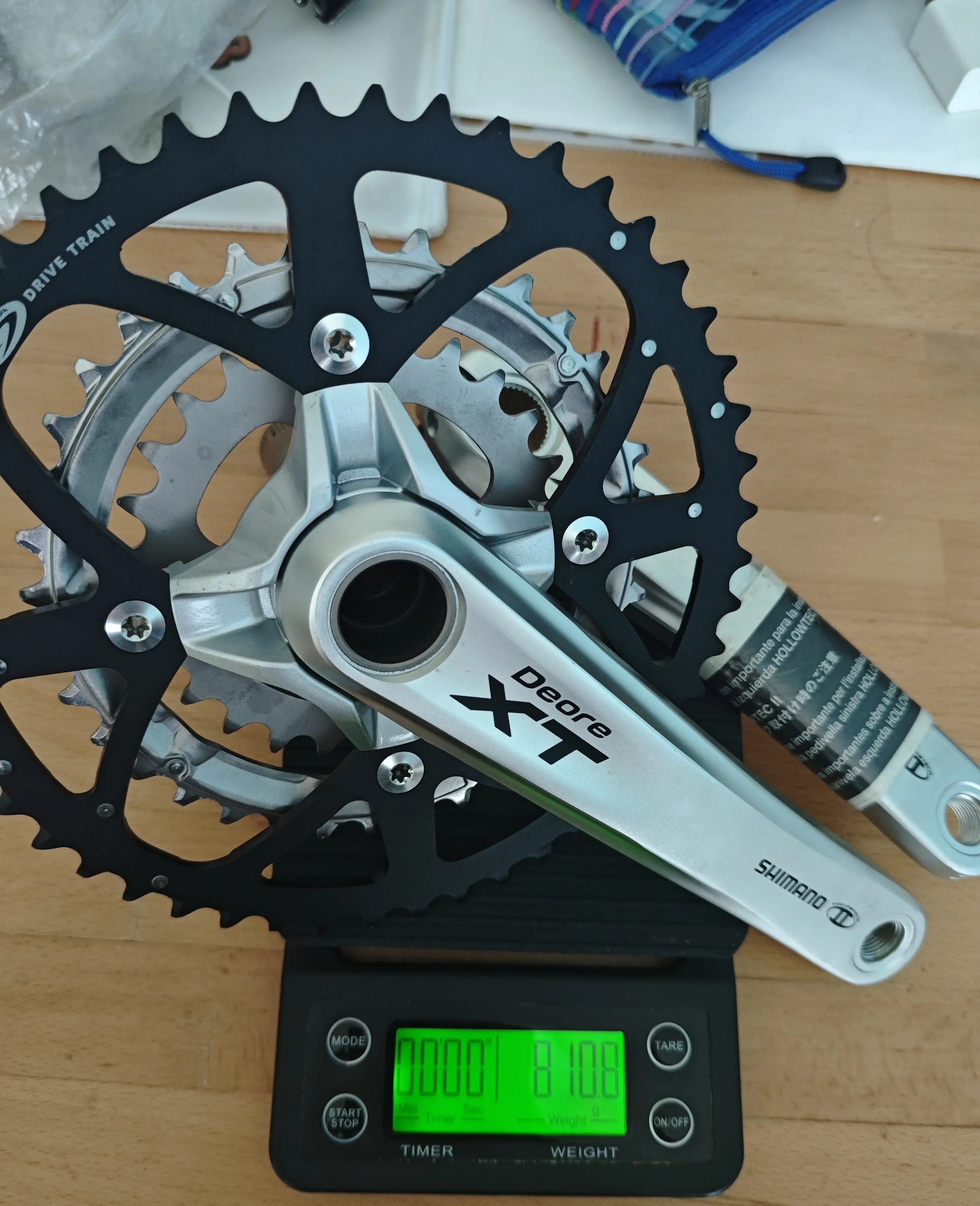 Shimano Deore XT M771 Hollowtech 2 Triple Crank 48T 36T 26T 175mm