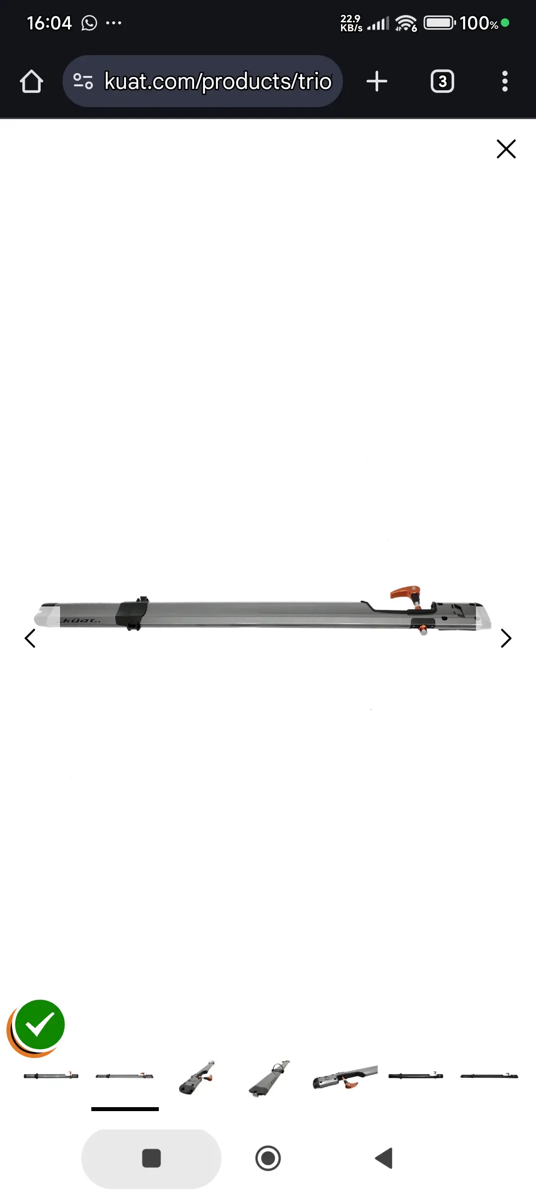 TRIO/Rufee fork mount roof bike rack