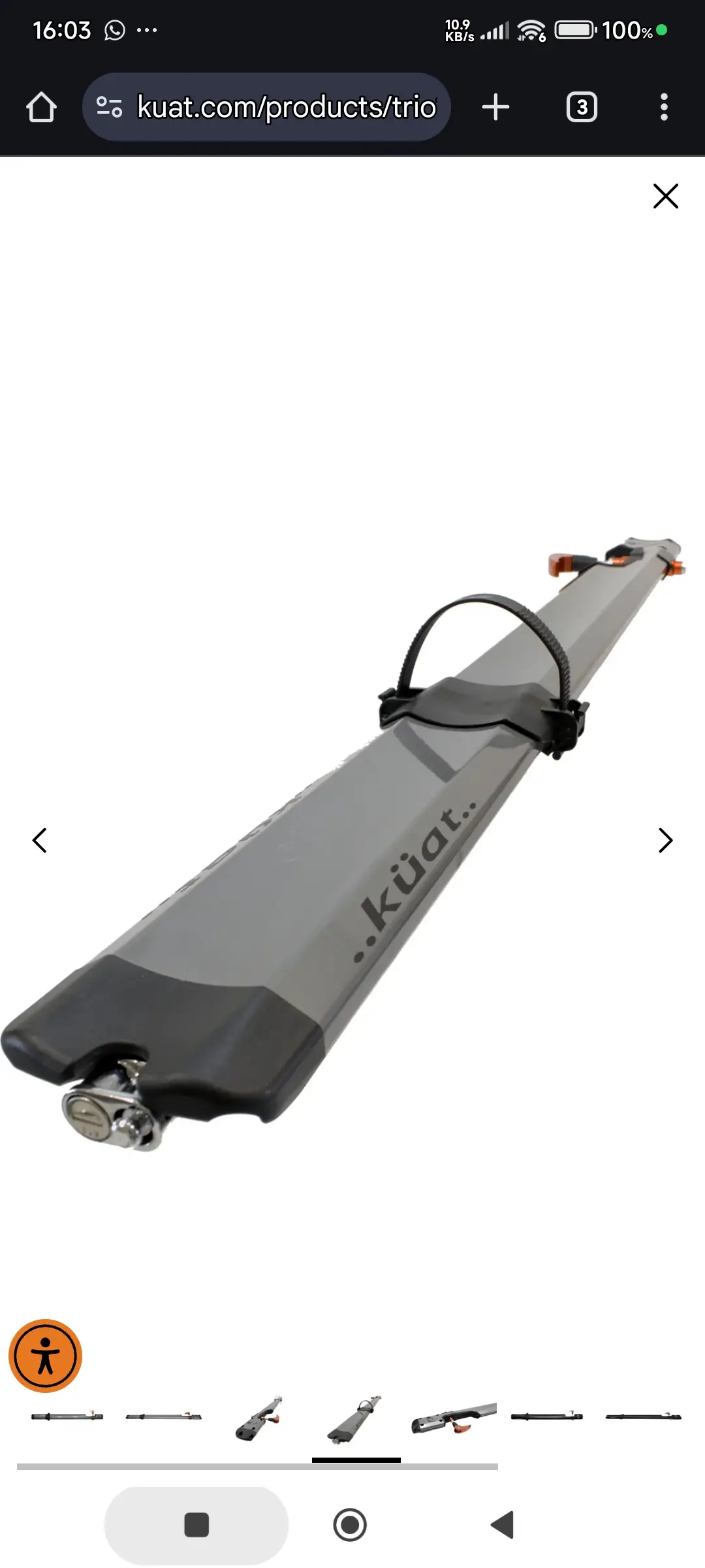 TRIO/Rufee fork mount roof bike rack