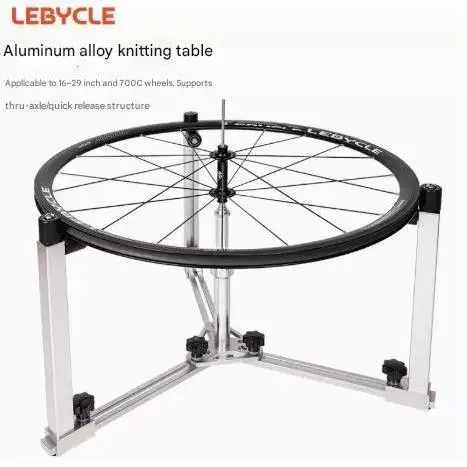 LEBYCLE Wheel Truing Stand for Bicycle – Fits MTB & Road Bike Rims, Hubs & Spokes – Professional Wheel Building Tool