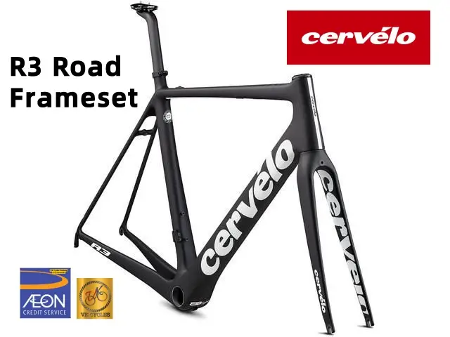 2019 Cervelo R3 Carbon Frameset black/white/white 48cm Road bike racing bike (AEON RM385 - 3 YEARS)