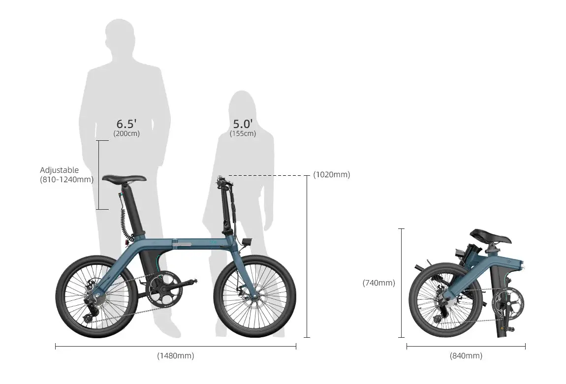 FIIDO D11 FOLDING E-BIKE (BLUE)
